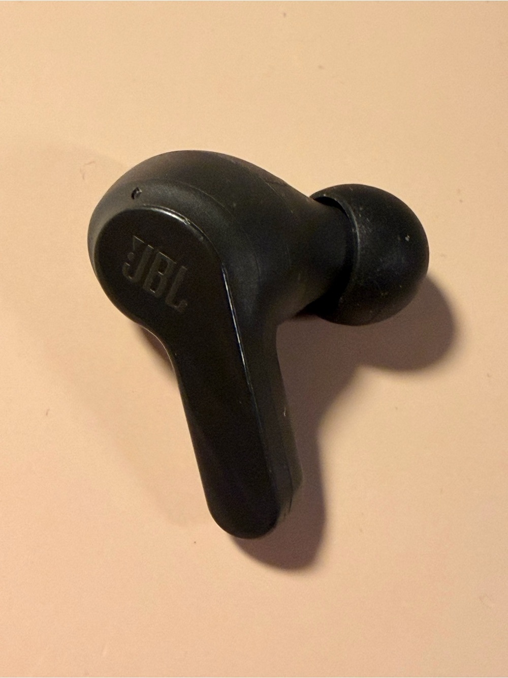 Right JBL True Wireless Earbud - Black Stem Design